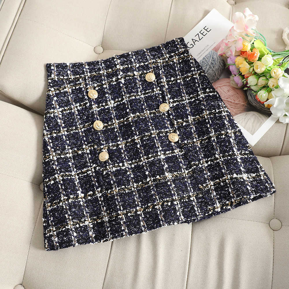 Fusta scurta de dama moderna cu nasturi in mai multe culori