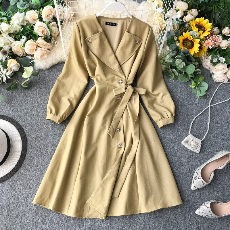 Rochie eleganta de dama cu panglica si maneci lungi in trei culori