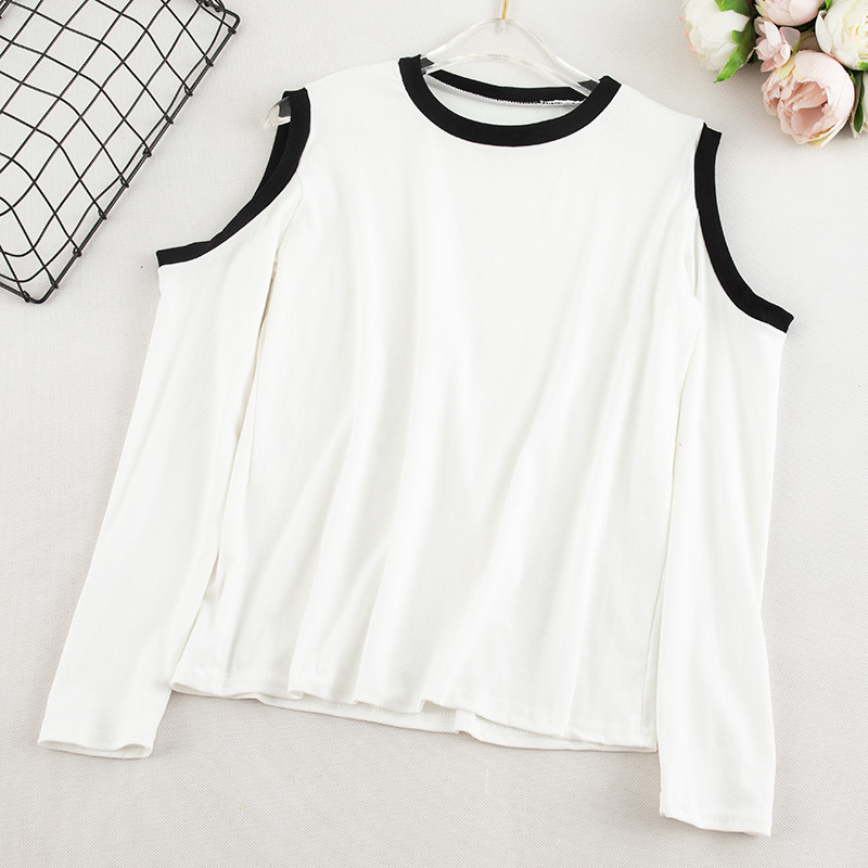 Bluză casual de damă cu umerii goi în patru culori