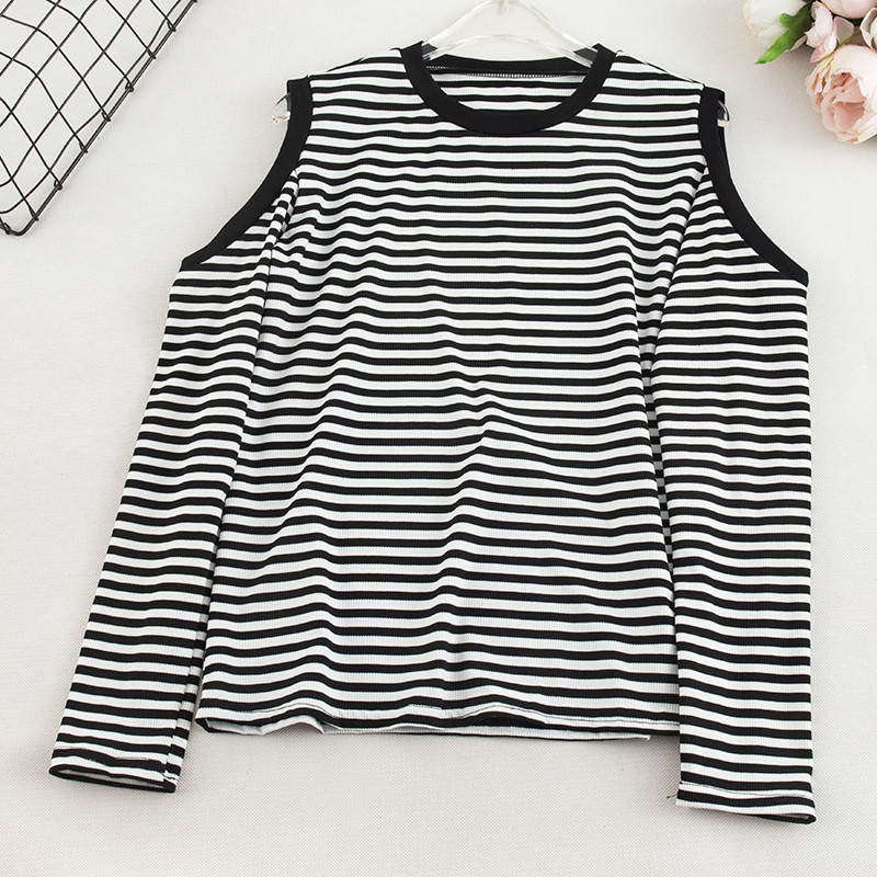 Bluză casual de damă cu umerii goi în patru culori