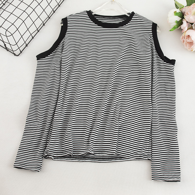 Bluză casual de damă cu umerii goi în patru culori