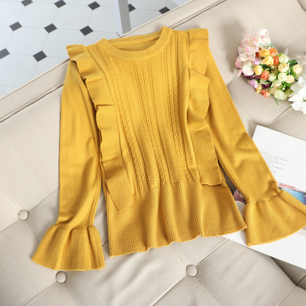 Pulover de dama modern cu decolteu oval in diferite culori