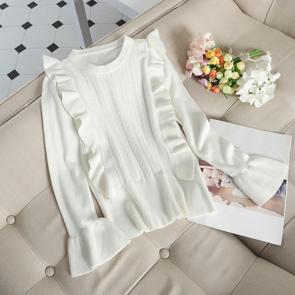 Pulover de dama modern cu decolteu oval in diferite culori