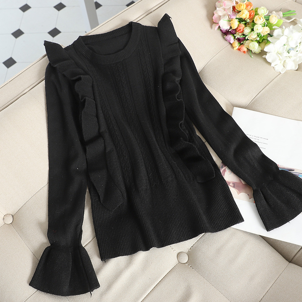 Pulover de dama modern cu decolteu oval in diferite culori