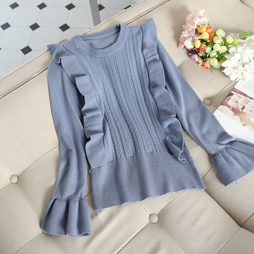 Pulover de dama modern cu decolteu oval in diferite culori