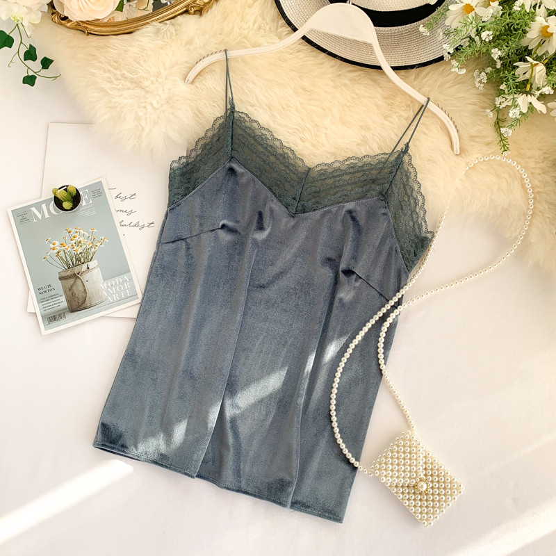 Maiou de damă de zi cu zi cu bretele subțiri în diferite culori