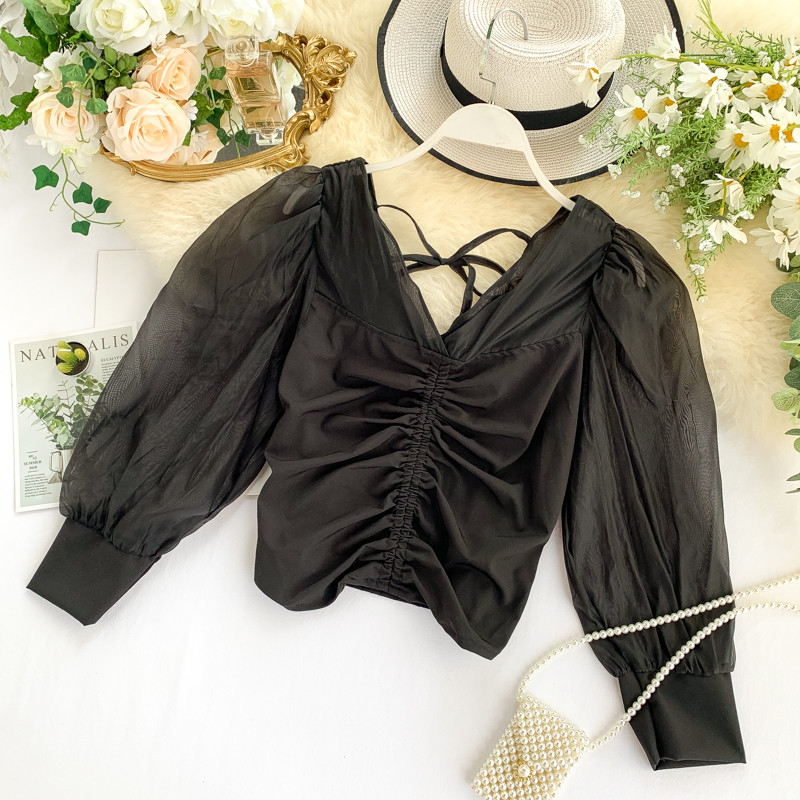 Cămașă modernă de damă cu cravate în mai multe culori