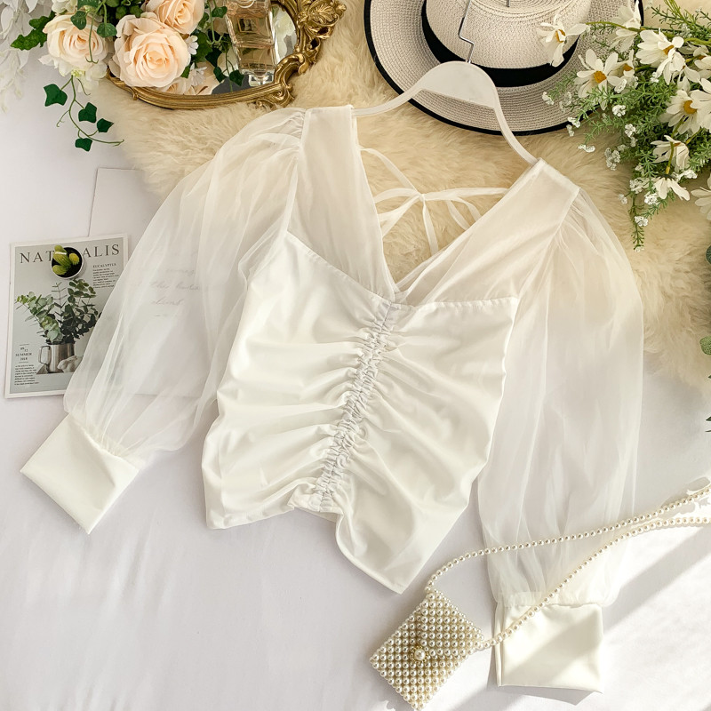 Cămașă modernă de damă cu cravate în mai multe culori