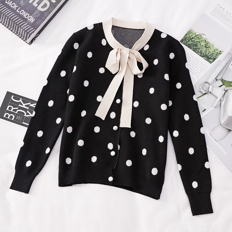 Cardigan de dama cu nasturi si cravate in mai multe culori