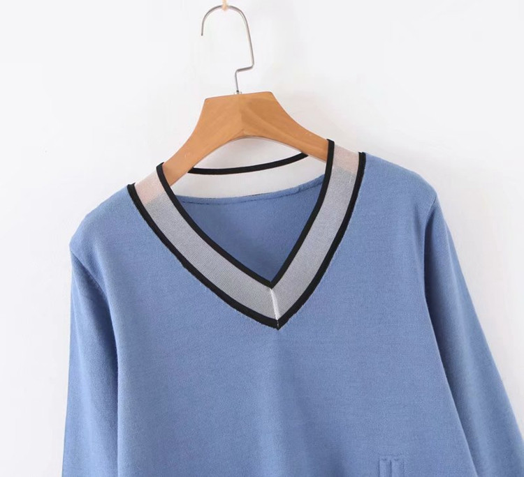 Καθημερινό γυναικείο πουλόβερ με λαιμόκοψη και δεσμούς σε πέντε χρώματα