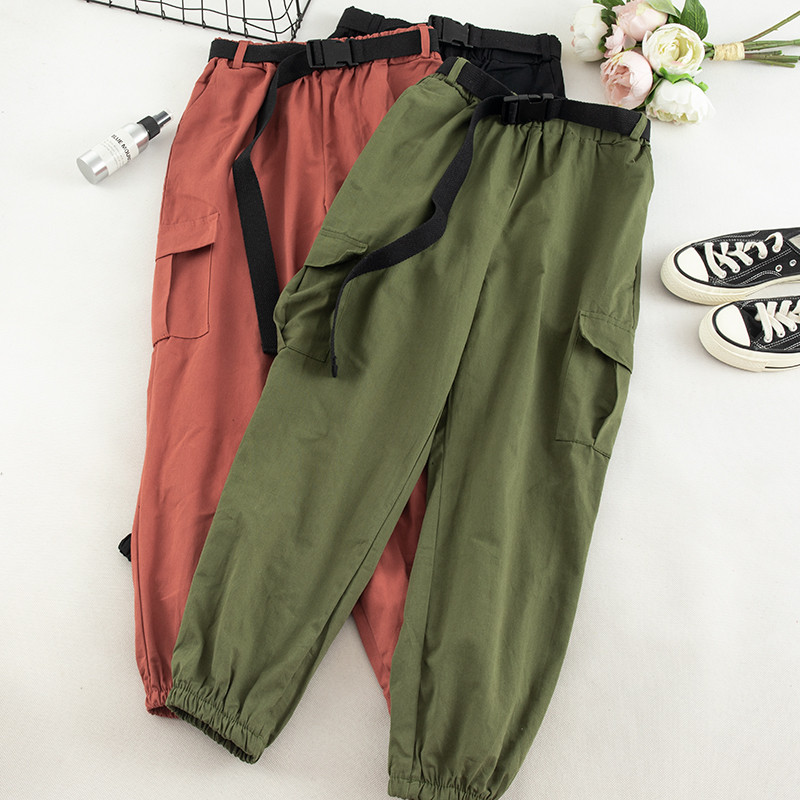 Ежедневен дамски панталон в пет цвята с джобове 
