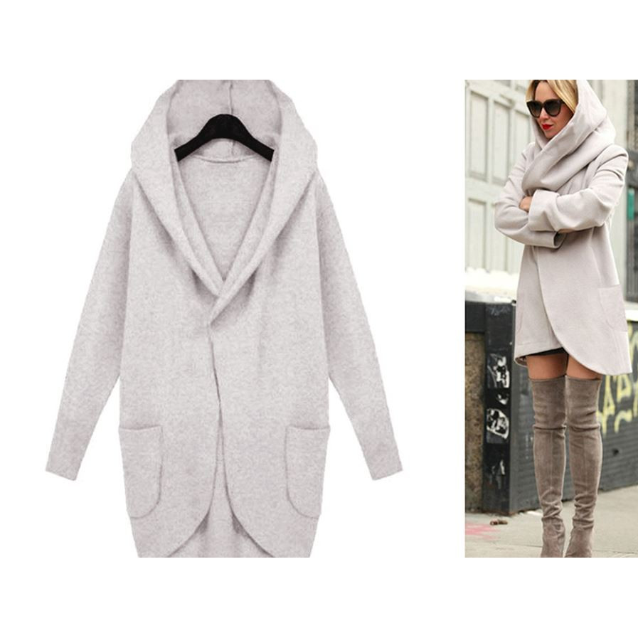 Modern női mellény zsebbel és kapucnival, három színben