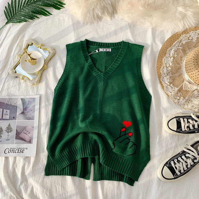 Maieu de damă tricotat cu decolteu în V și broderie în diferite culori