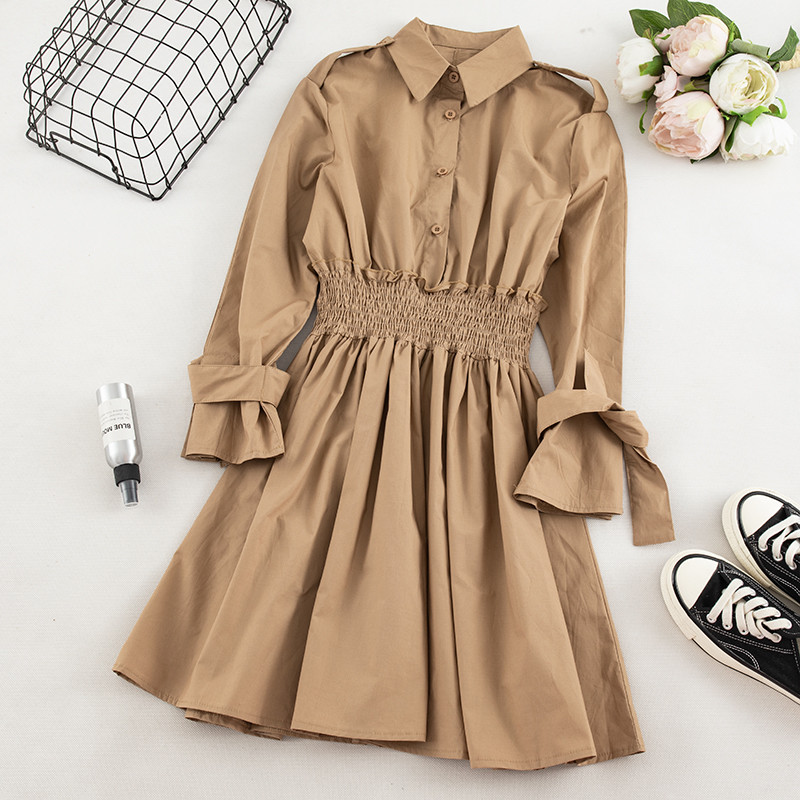 Rochie moderna de dama in doua culori cu nasturi