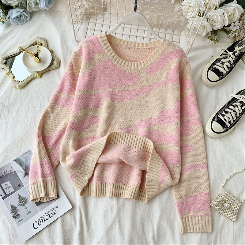 Γυναικείο  casual πουλόβερ με οβάλ ντεκολτέ σε διάφορα χρώματα