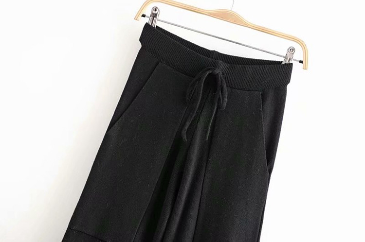 Pantaloni dama tricotati cu lungimea 9/10 in doua culori