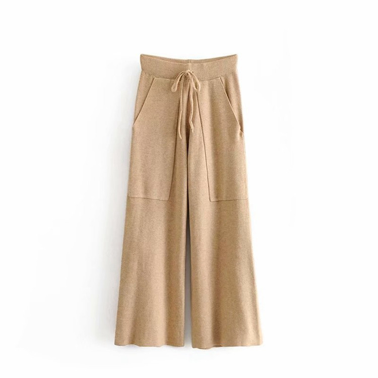 Pantaloni dama tricotati cu lungimea 9/10 in doua culori