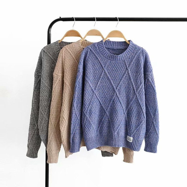 Pulover casual dama cu decolteu oval in trei culori