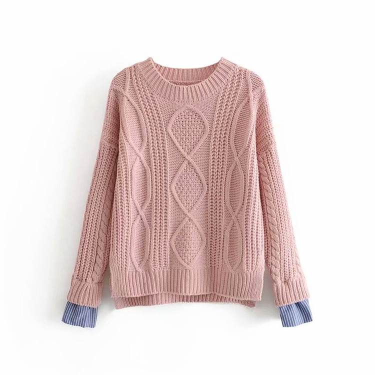 Pulover de damă cu fante laterale în patru culori