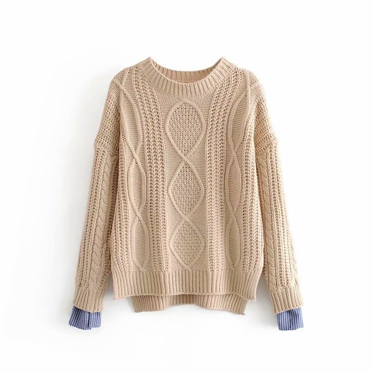 Pulover de damă cu fante laterale în patru culori