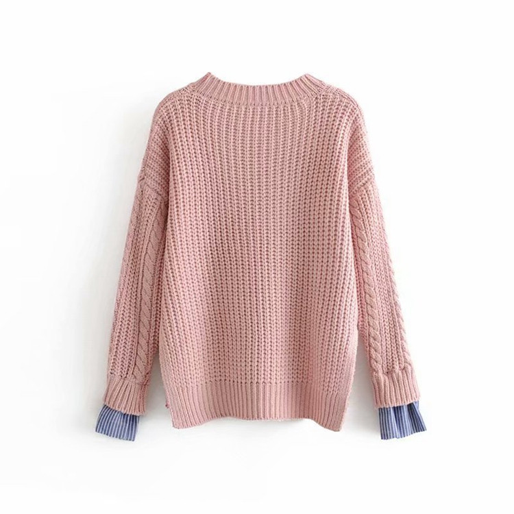 Pulover de damă cu fante laterale în patru culori