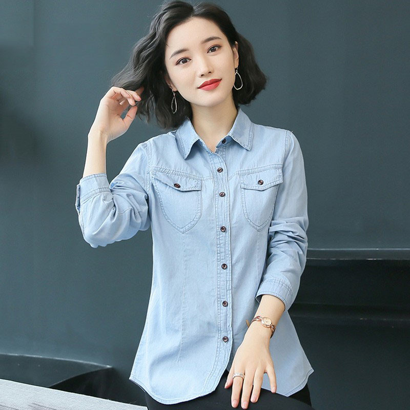 Cămașă casual de damă în două culori cu nasturi și buzunare