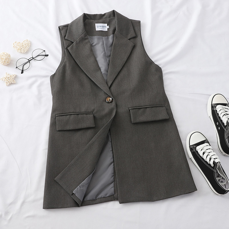 Κομψό μακρύ  γυναικείο γιλέκο σε τρία χρώματα