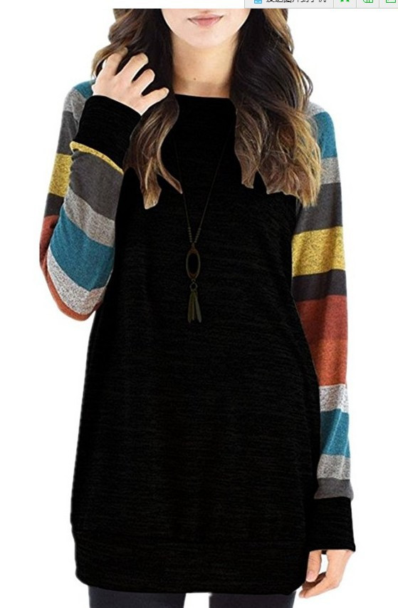 Modern női tunika O-nyakkal