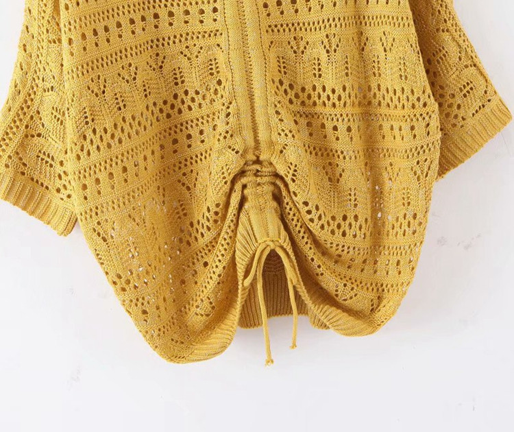 Pulover subțire transparent de damă cu cravate - cinci culori