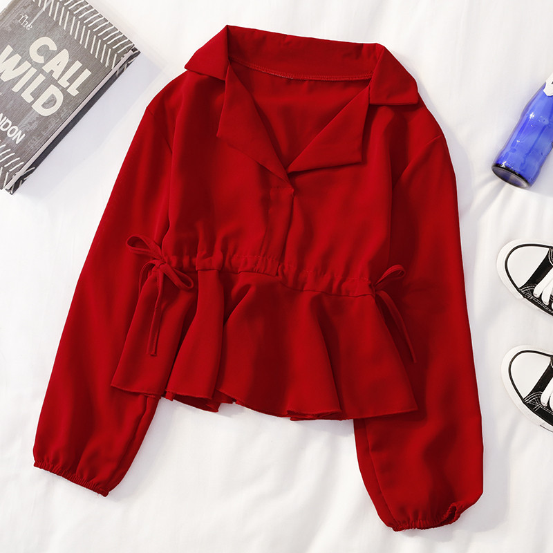 Cămașă de damă cu legături în talie în diferite culori