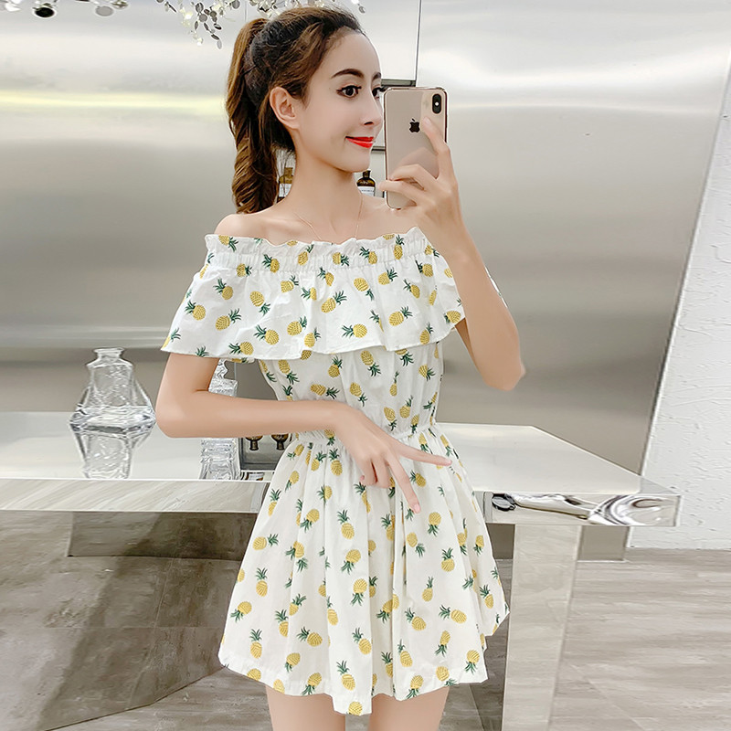 Rochie de dama actuala in doua culori alb si galben