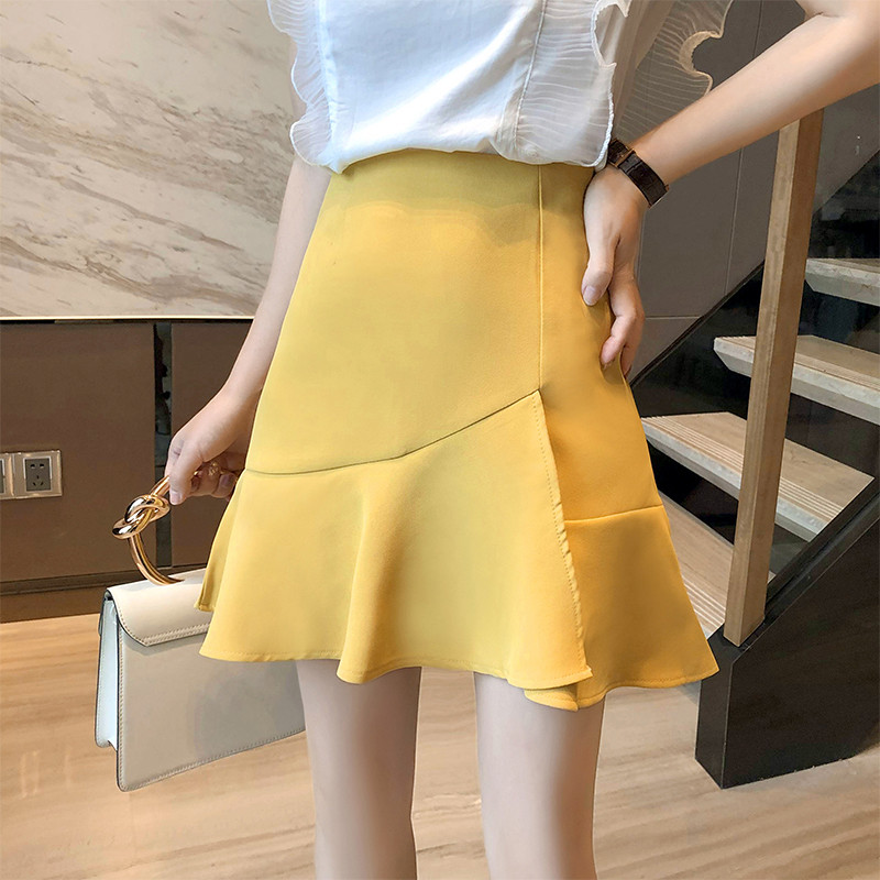 Fusta casual dama in trei culori cu talie inalta