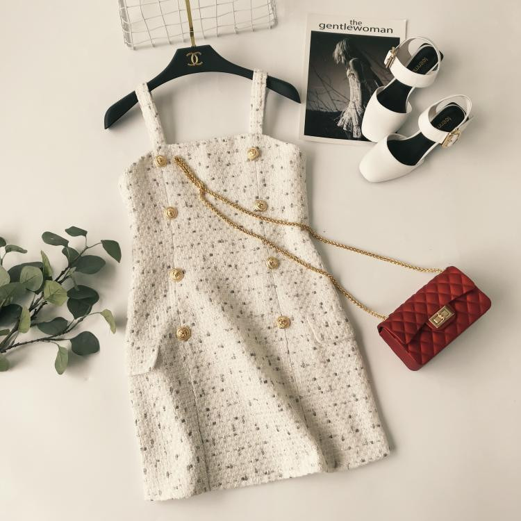 Rochie de dama moderna cu bretele in alb