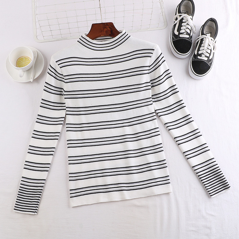 Csíkos női blúz hosszú ujjal több színben