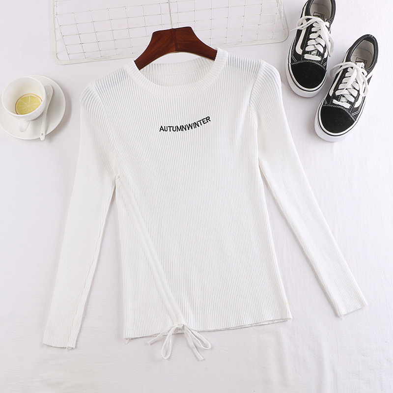 Bluza de dama in mai multe culori cu cravate si inscriptie