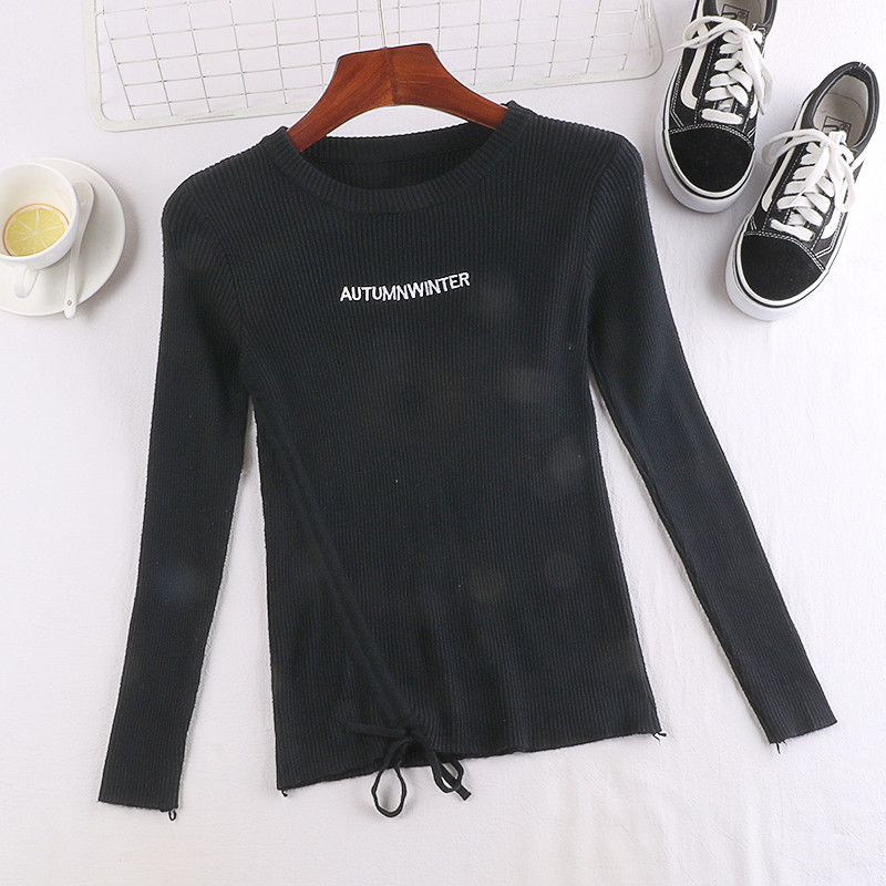 Bluza de dama in mai multe culori cu cravate si inscriptie