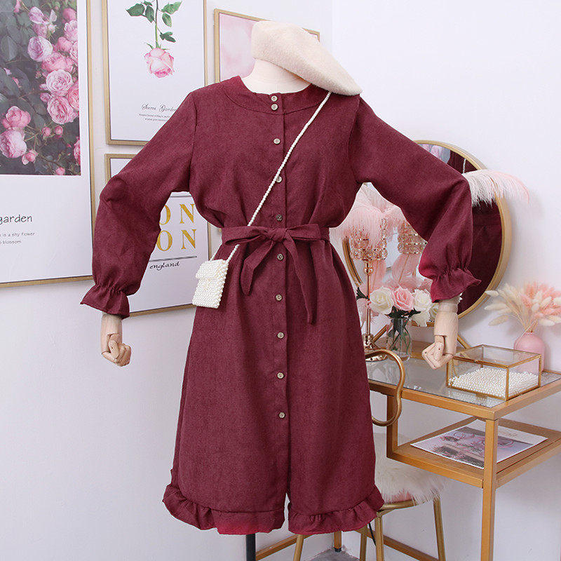 Rochie de dama actuala cu nasturi si curea in mai multe culori