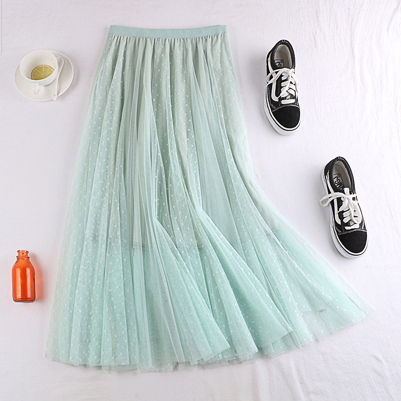 Modern női szoknya négy színben, tüllel