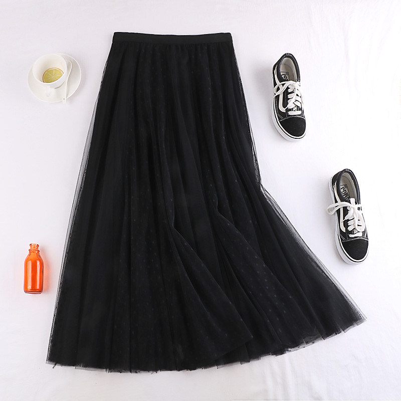 Modern női szoknya négy színben, tüllel