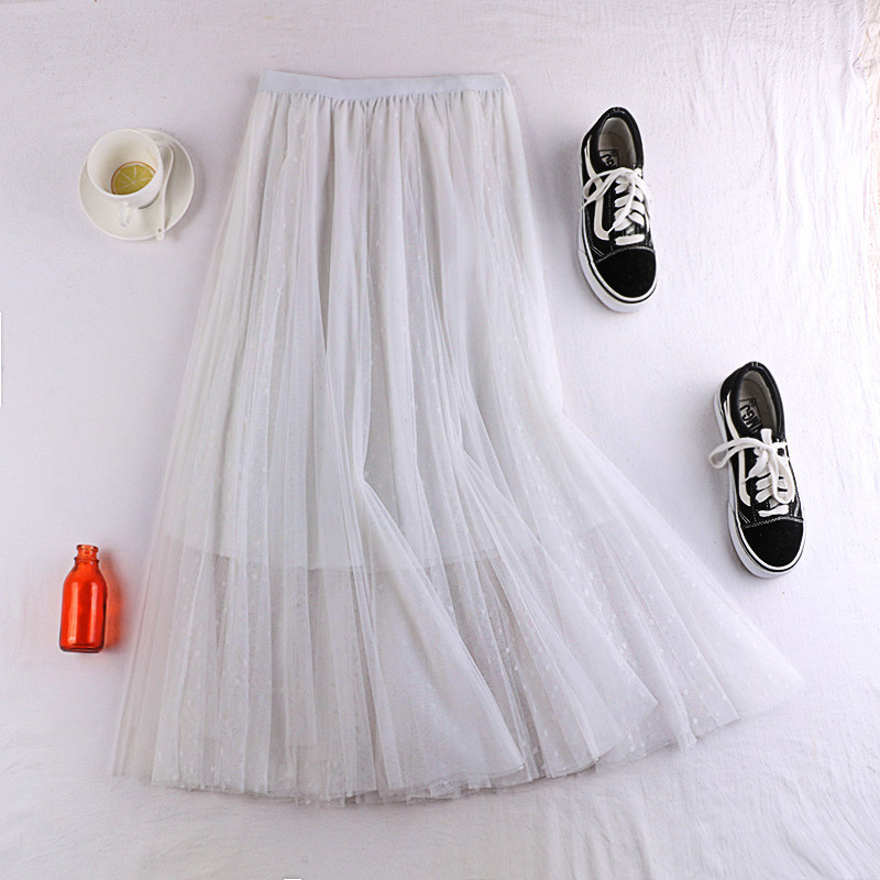 Modern női szoknya négy színben, tüllel