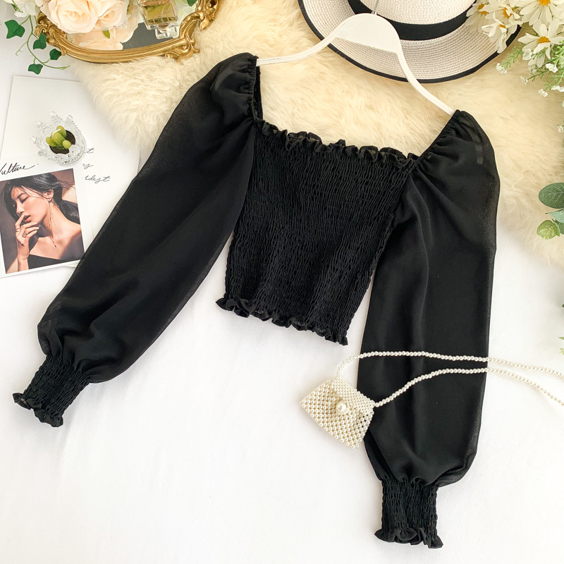 Női blúz különböző színekben és hosszú ujjal