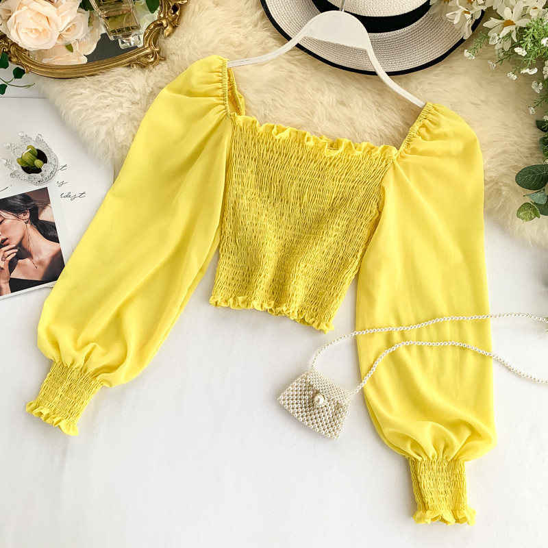 Női blúz különböző színekben és hosszú ujjal