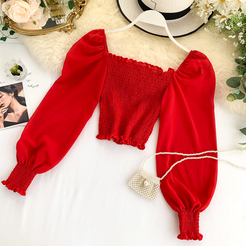 Női blúz különböző színekben és hosszú ujjal