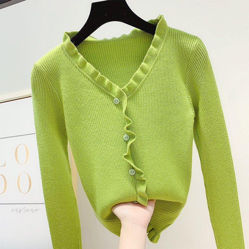 Pulover de dama modern cu decolteu spitz in mai multe culori