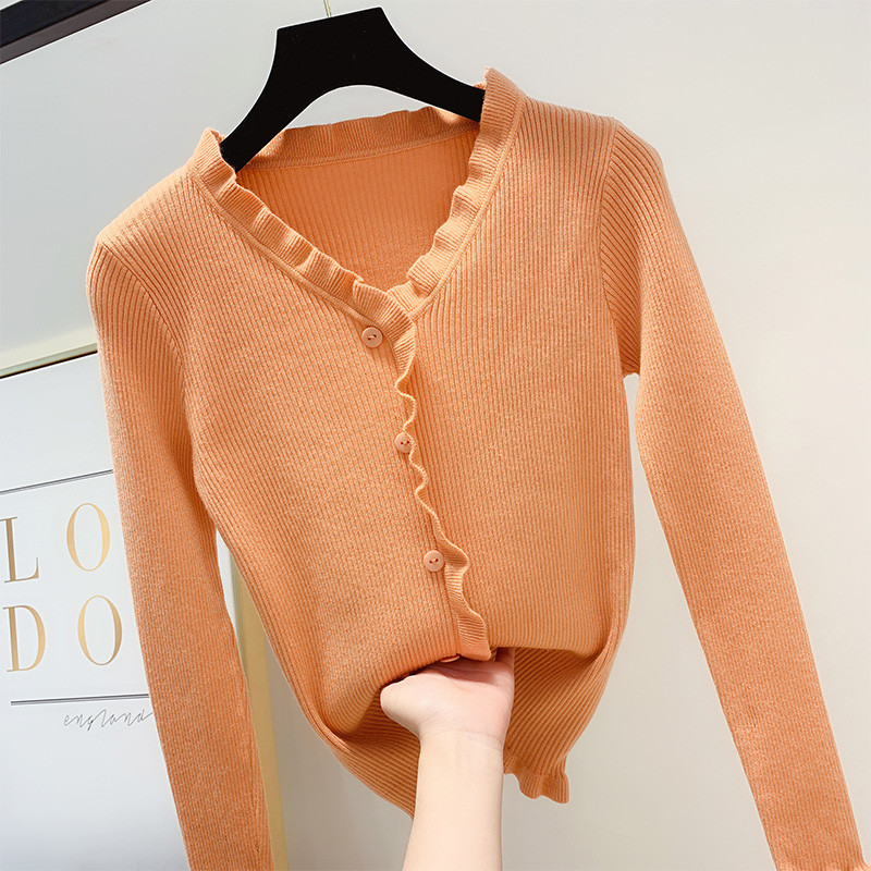 Pulover de dama modern cu decolteu spitz in mai multe culori