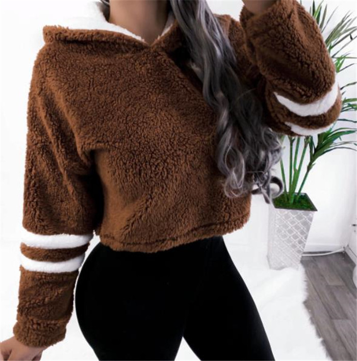 Pulover casual dama cu gluga in patru culori