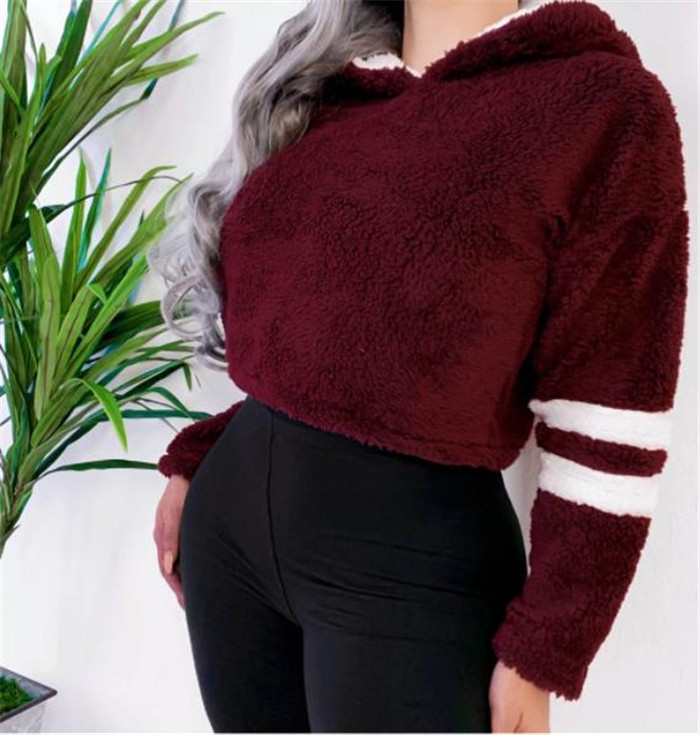 Pulover casual dama cu gluga in patru culori