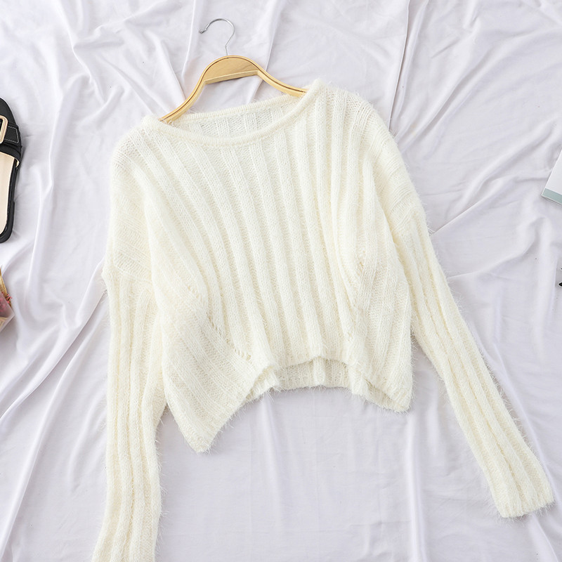 Alkalmi női pulóver négy színben O-nyakkal