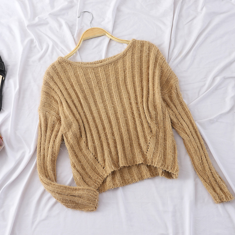 Alkalmi női pulóver négy színben O-nyakkal