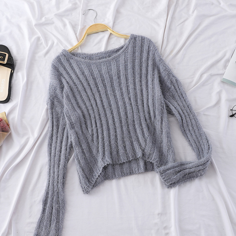 Alkalmi női pulóver négy színben O-nyakkal